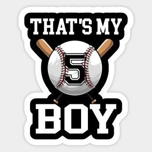 That's My Boy #5 Baseball Jersey 5 Niche Baseball Dad Father's Day Sticker